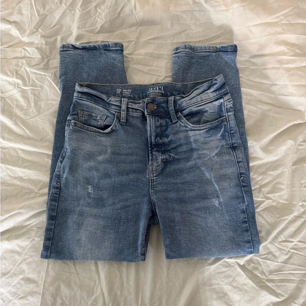 High Rise Straight Jeans